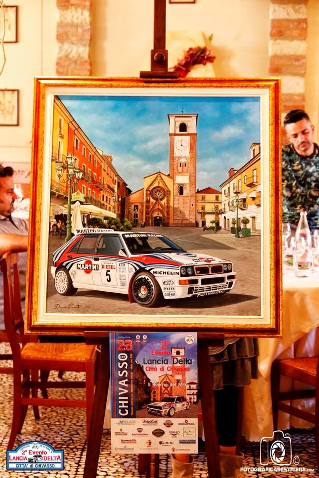 Dipinto in mostra al 2° raduno Lancia Delta